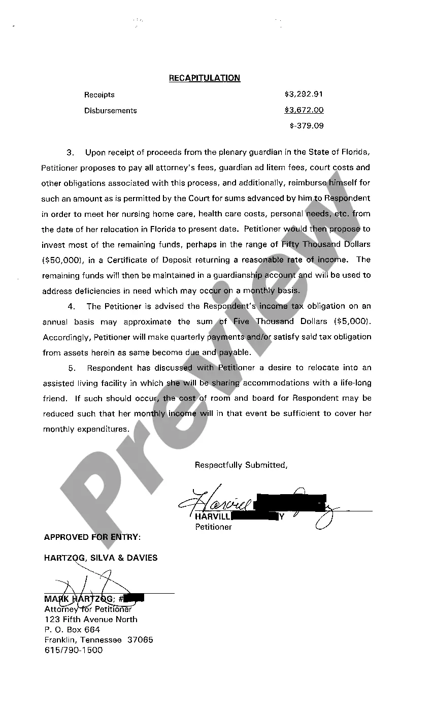 Preview A04 Statement of Fees of Attorney and Guardian Ad Litem