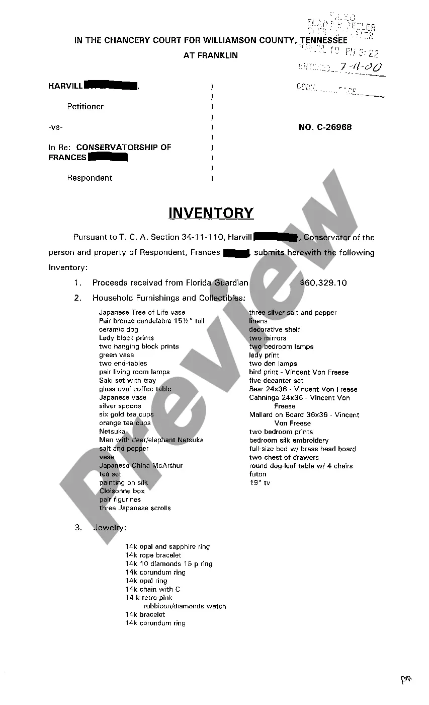 Get A06 Order regarding inventory of Conservator Preview A06 Order regarding inventory of Conservator