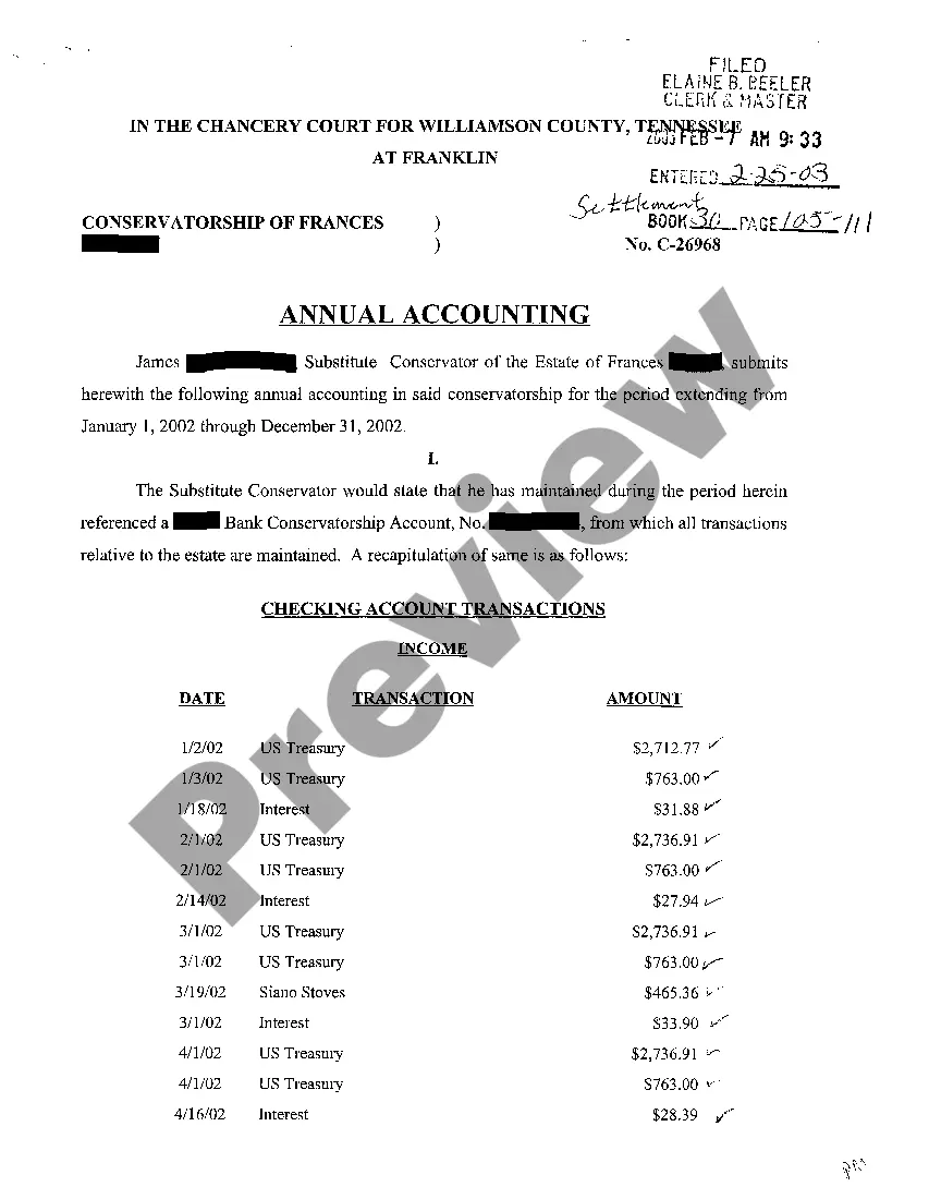 Preview A10 Conservator Affidavit with Accounting