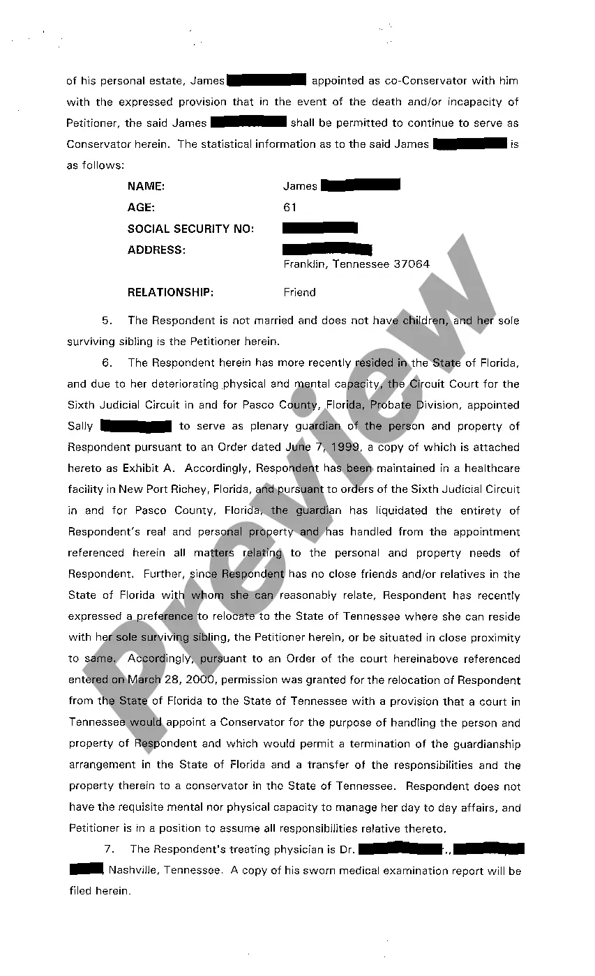 Get A01 Petition For Appointment of Conservator for Elderly Individual Preview A01 Petition For Appointment of Conservator for Elderly Individual