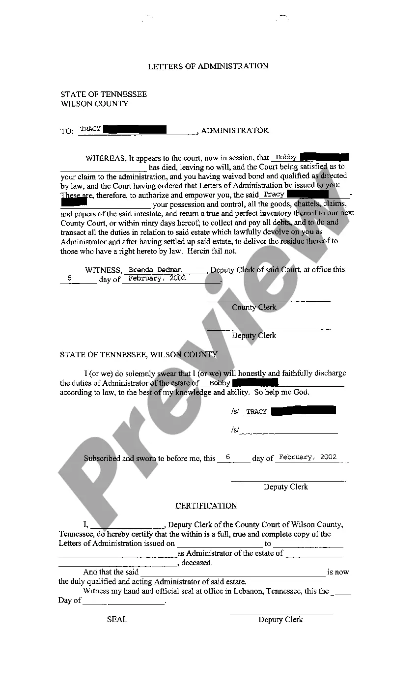 Preview A01 Petition For Letter of Administration to Handle Deceased's Estate