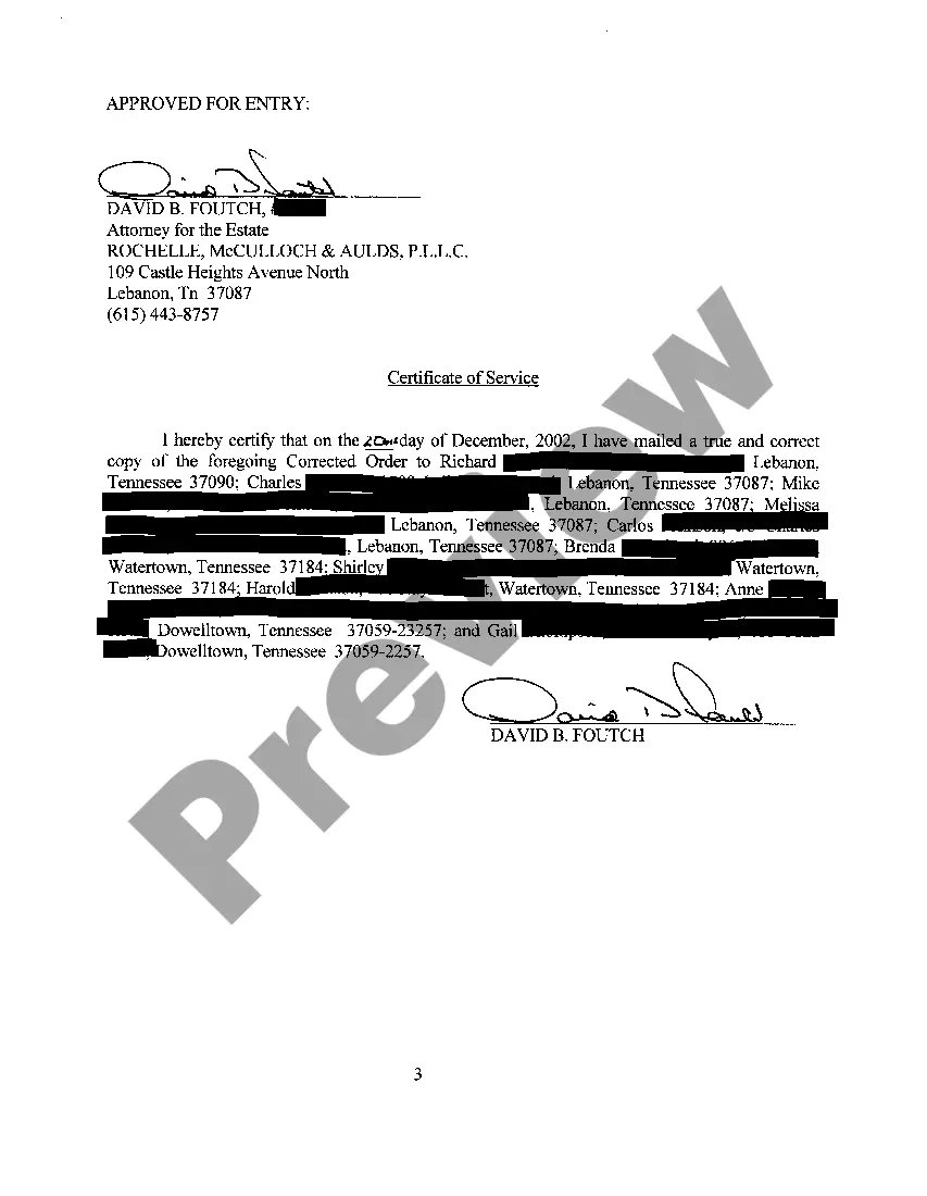 Get A04 Corrected Order For Intestate Administration Preview A04 Corrected Order For Intestate Administration