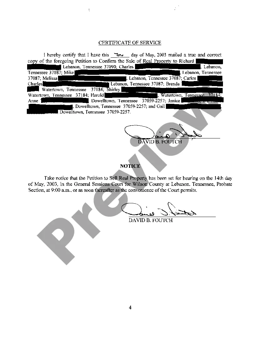 Preview A06 Petition To Sell Real Property of Deceased