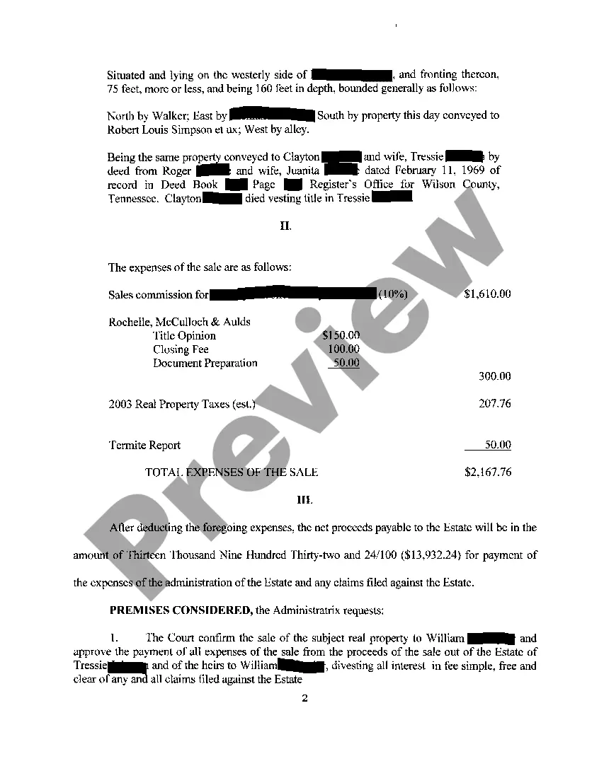 Get A08 Motion To Confirm Sale of Real Property Preview A08 Motion To Confirm Sale of Real Property