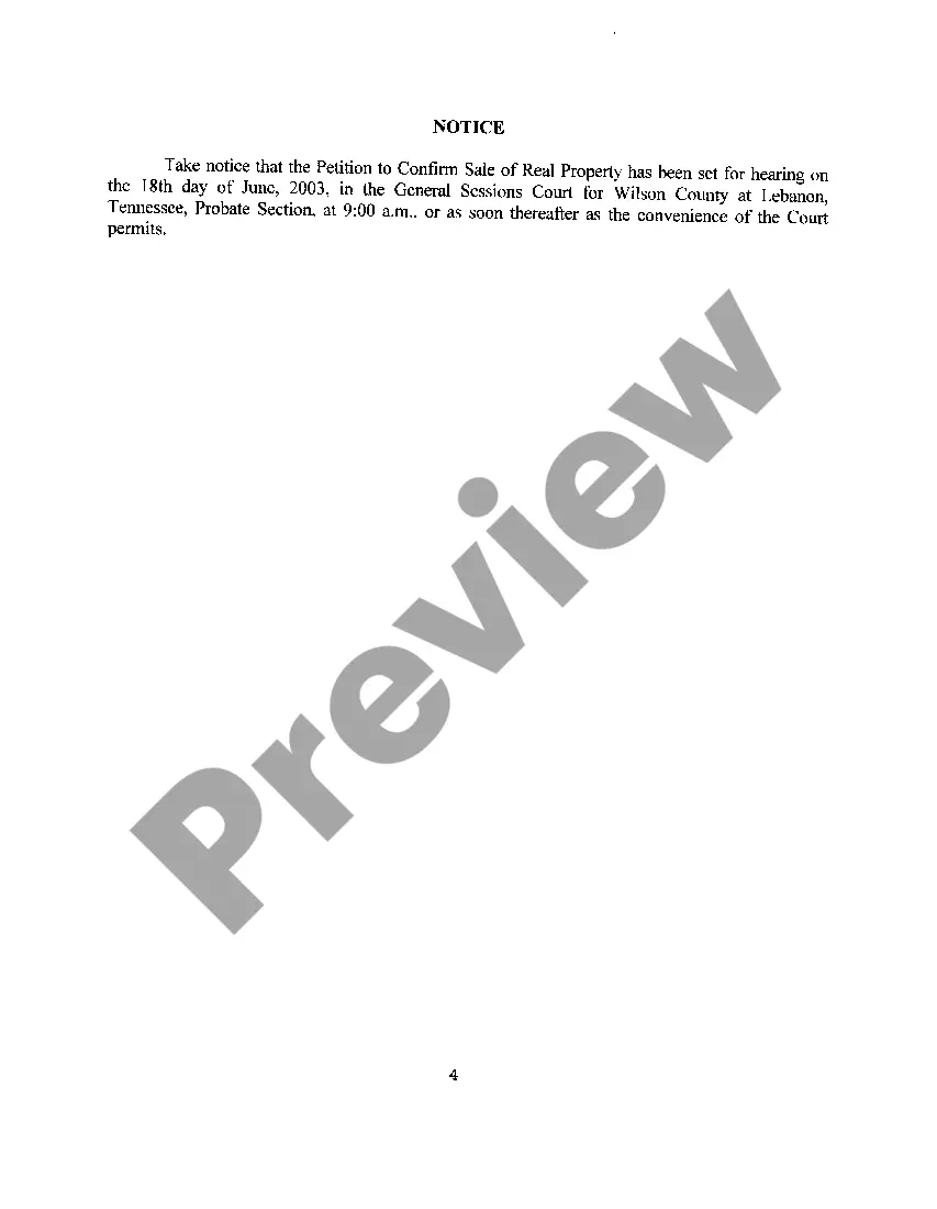 Get A08 Motion To Confirm Sale of Real Property Preview A08 Motion To Confirm Sale of Real Property