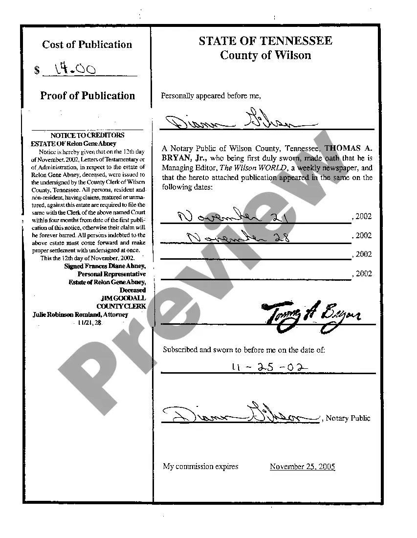 Preview A03 Order Admitting Estate To Probate