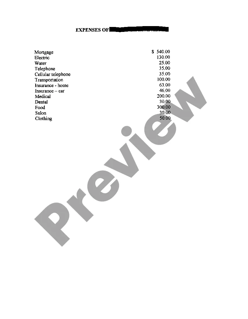 Preview A04 Petition For Specific Property And For Support