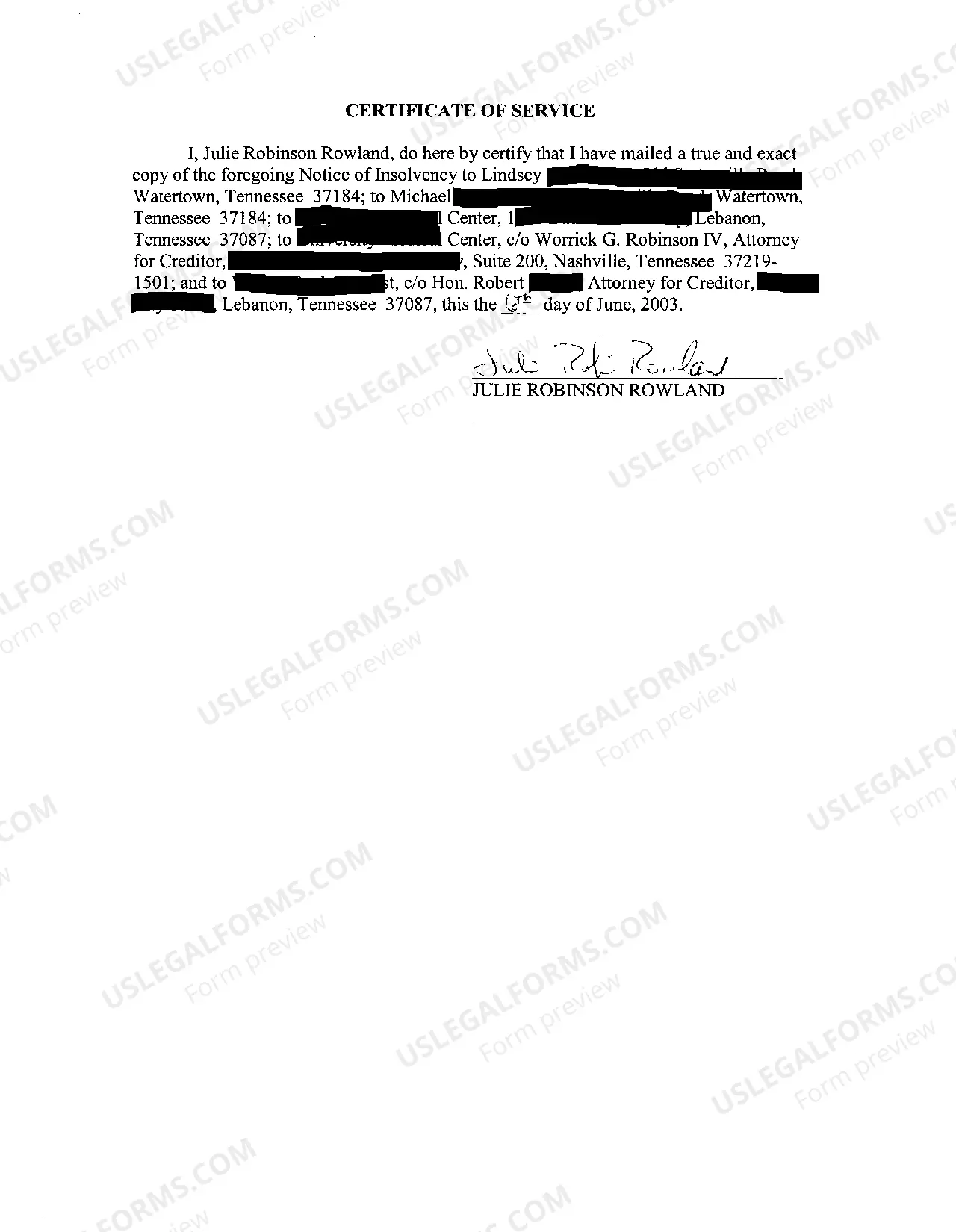 Preview A08 Notice of Solvency