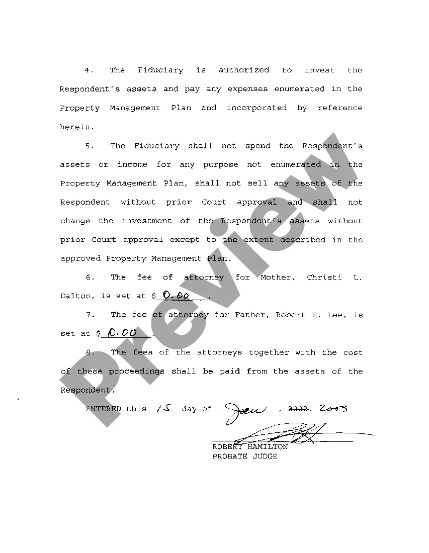 Get A03 Agreed Order Appointing Conservator Preview A03 Agreed Order Appointing Conservator