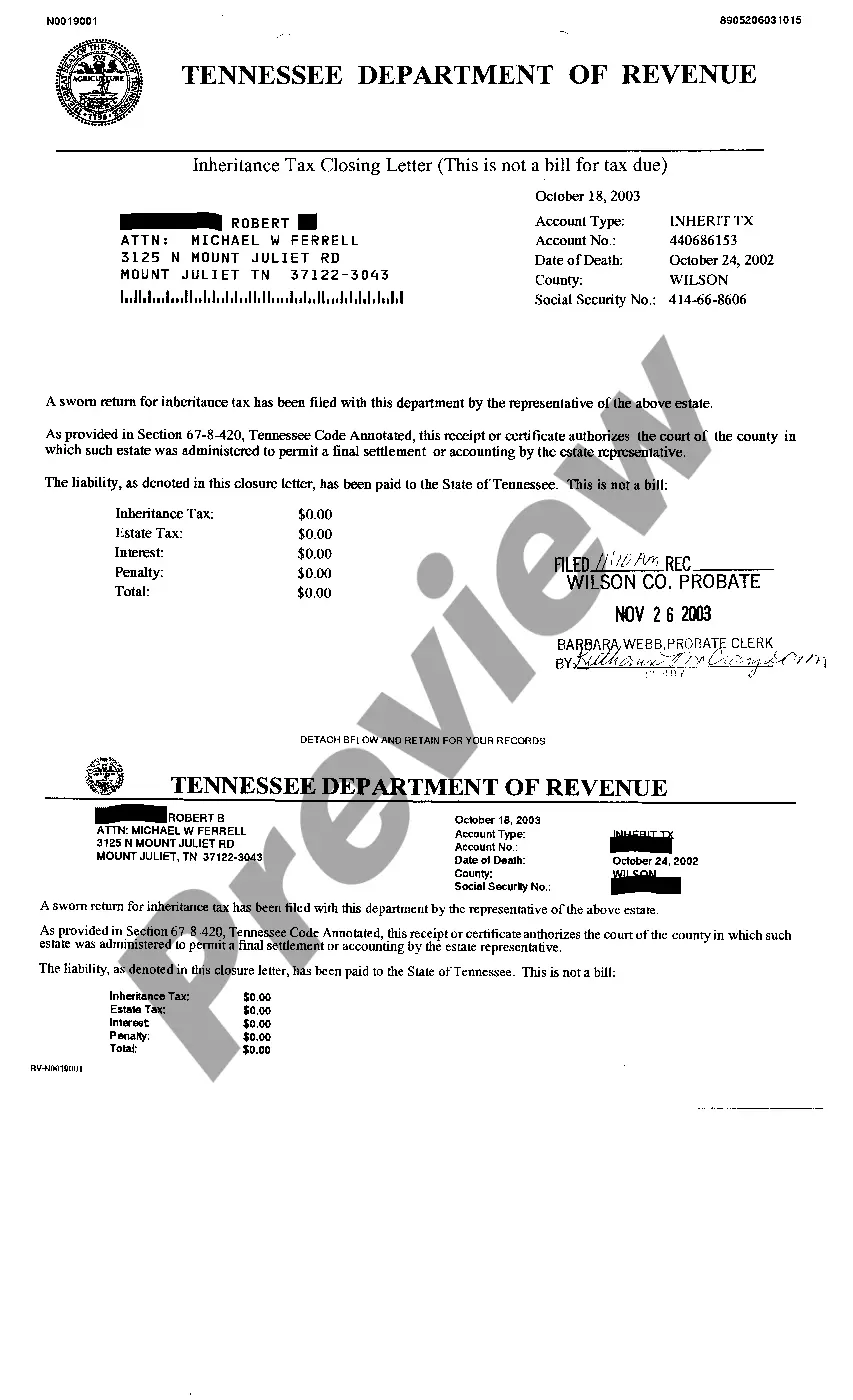 Preview A06 Release by State of any interest in the Estate