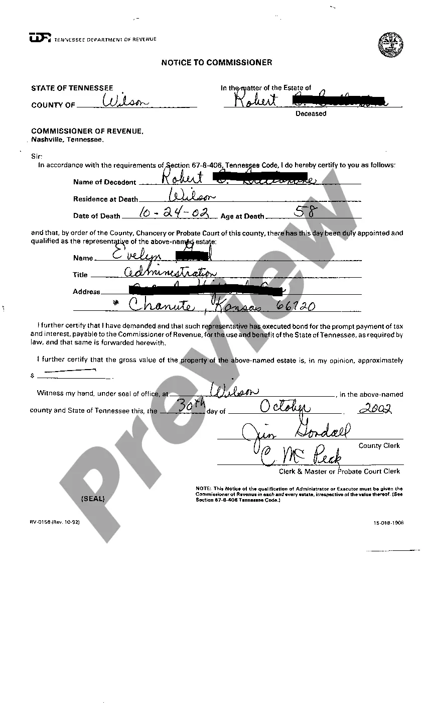 Preview A01 Petition For Letters of Administration