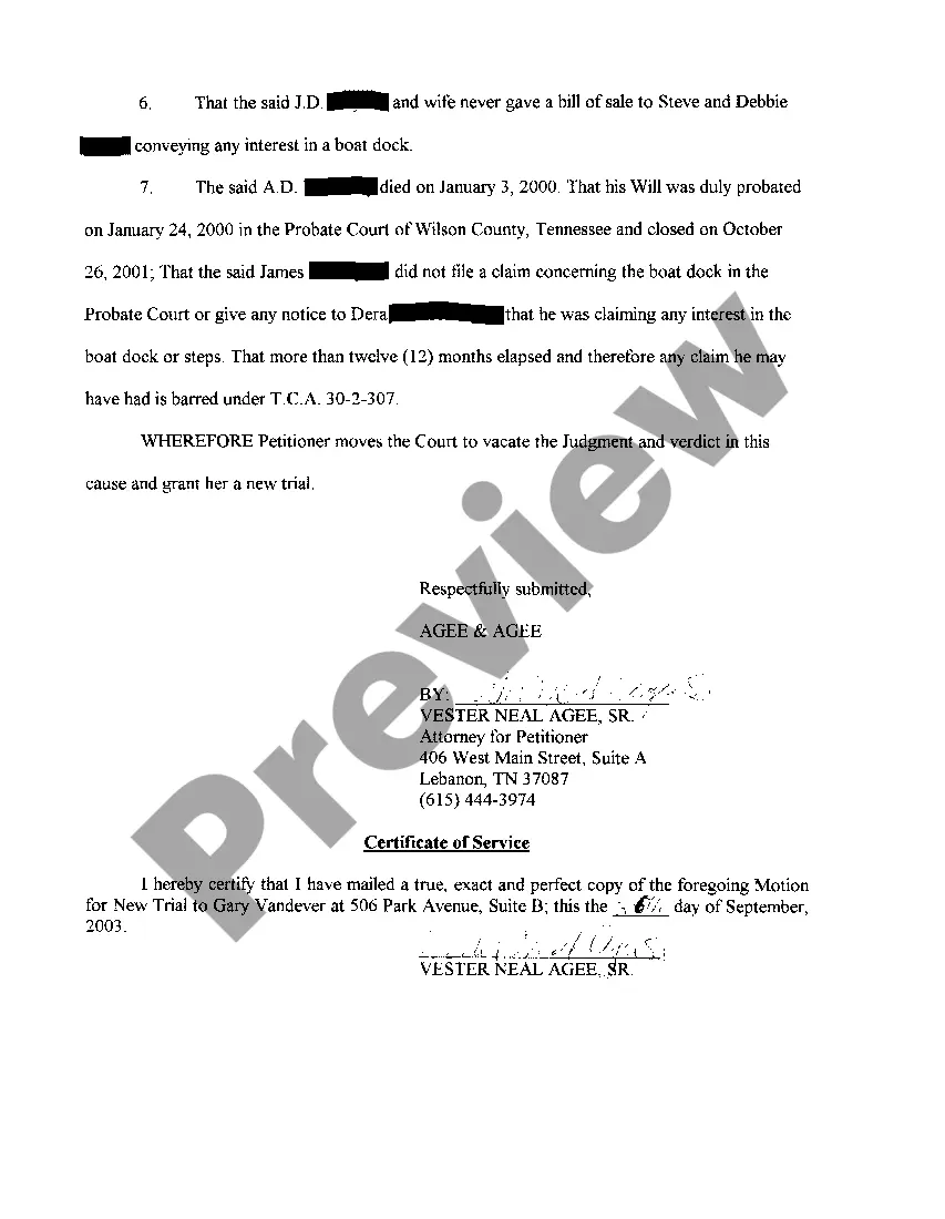 Preview A11 Motion For New Trial