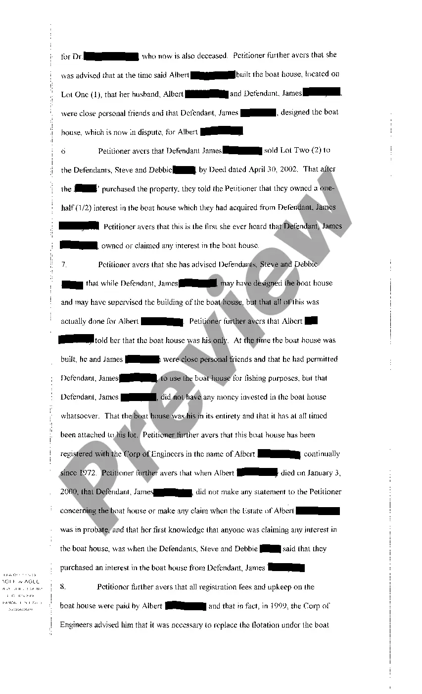 Preview A01 Petition To Quite Title To Boat House
