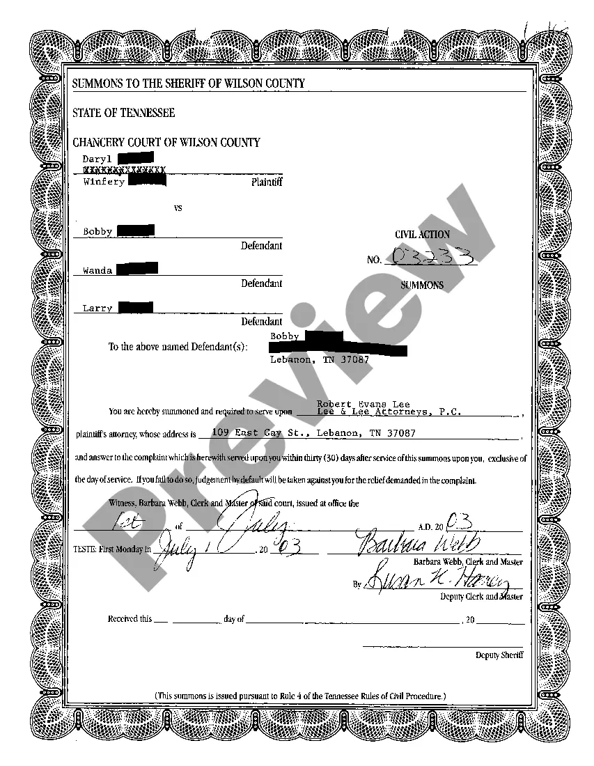 Preview A01 Complaint For Partition of Real Estate