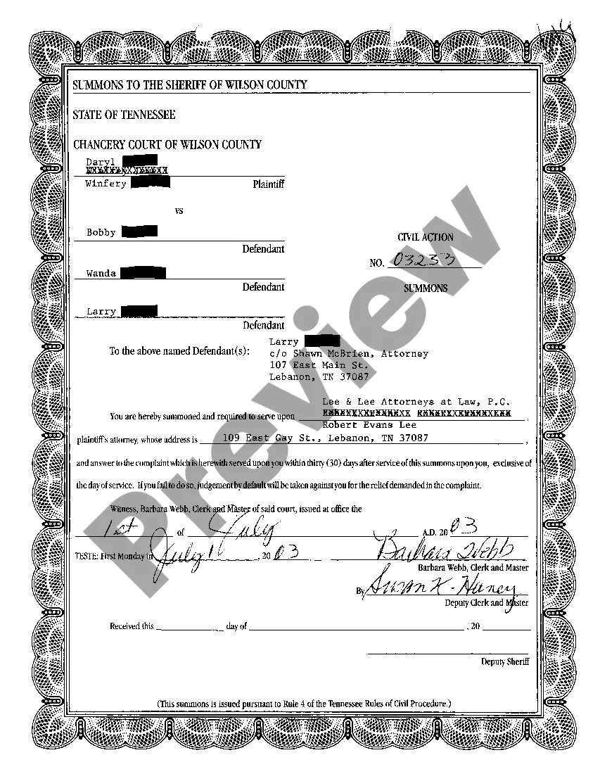 Preview A01 Complaint For Partition of Real Estate