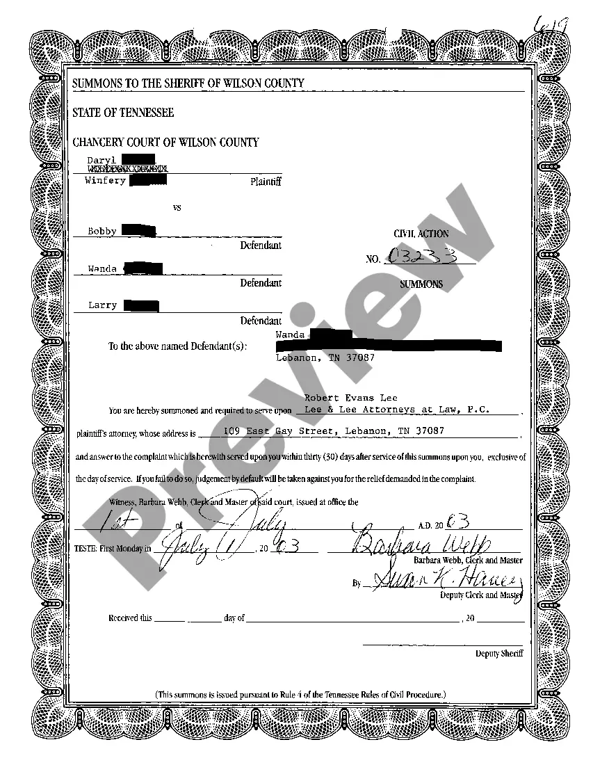 Preview A01 Complaint For Partition of Real Estate