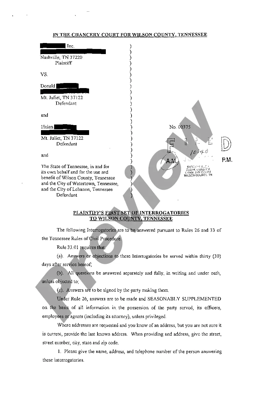 Preview A09 First Request For Production of Documents