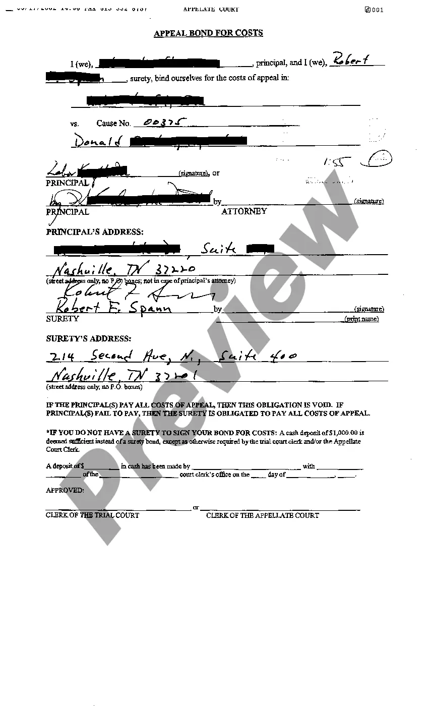 Preview A11 Notice of Appeal and Request for Documents in Appellate Record