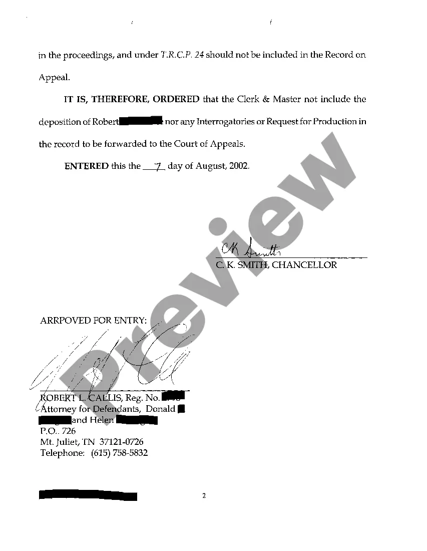 Get A15 Order Limiting Documents to be Included in Record Preview A15 Order Limiting Documents to be Included in Record