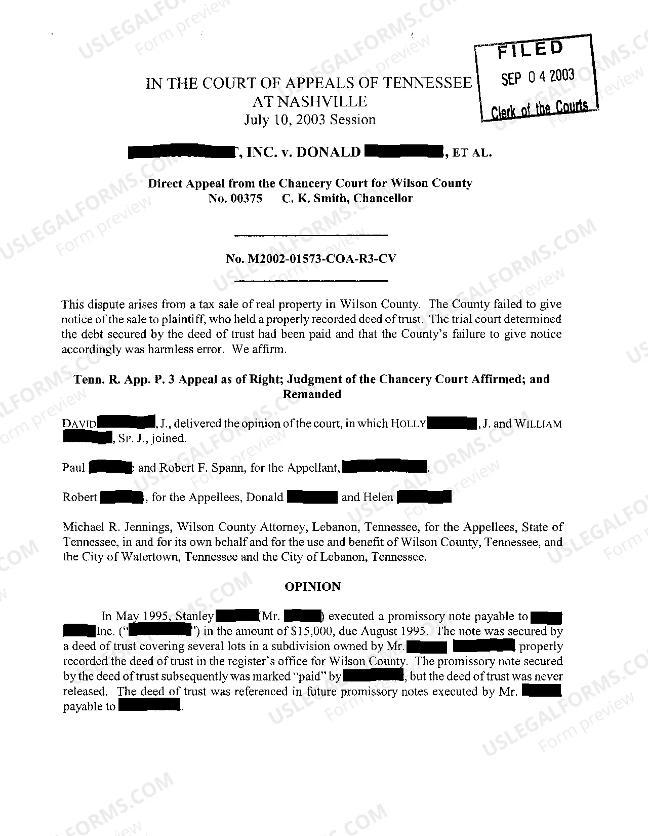 Preview A16 Judgment of Court of Appeals Affirming Trial Court