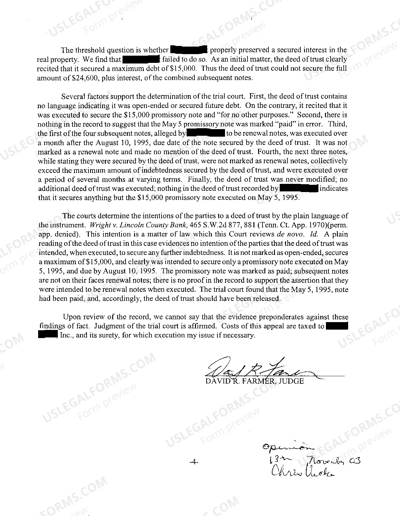 Preview A16 Judgment of Court of Appeals Affirming Trial Court