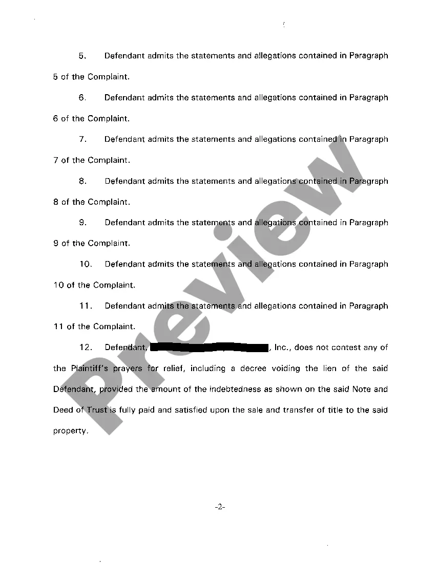 Preview A04 Answer To Complaint For Specific Performance