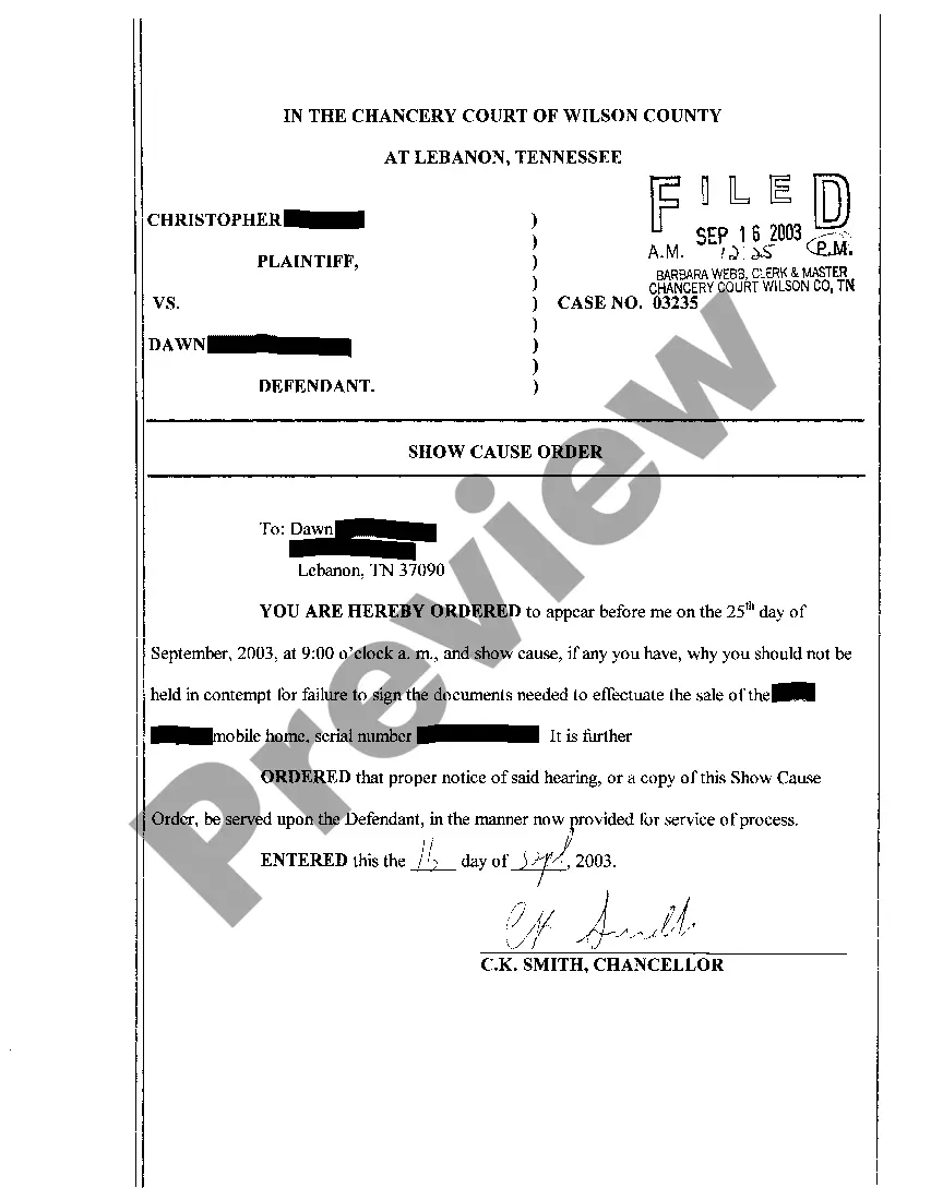 Preview A03 Notice of Constitutional Rights regarding contempt