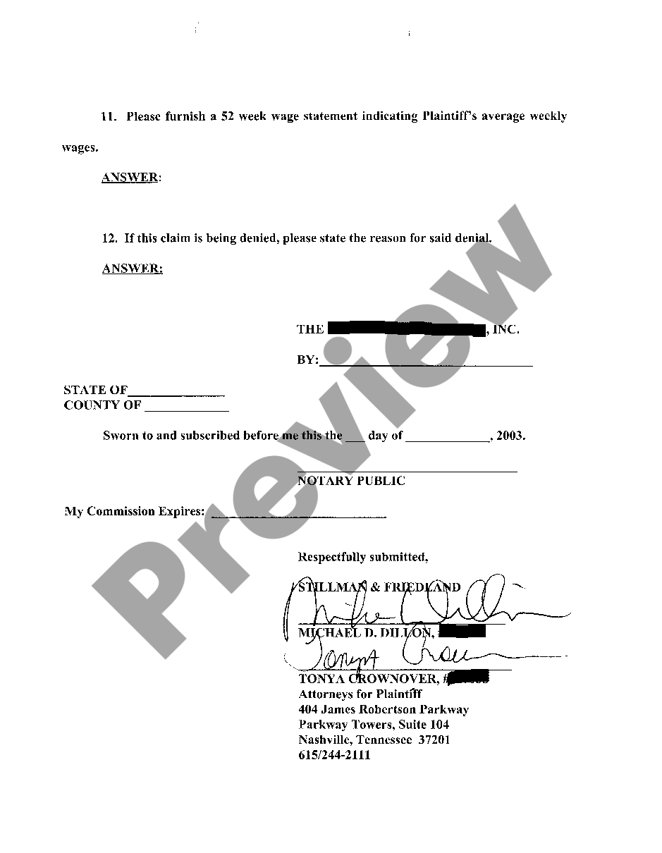 Tennessee Plaintiffs First Set Of Interrogatories 