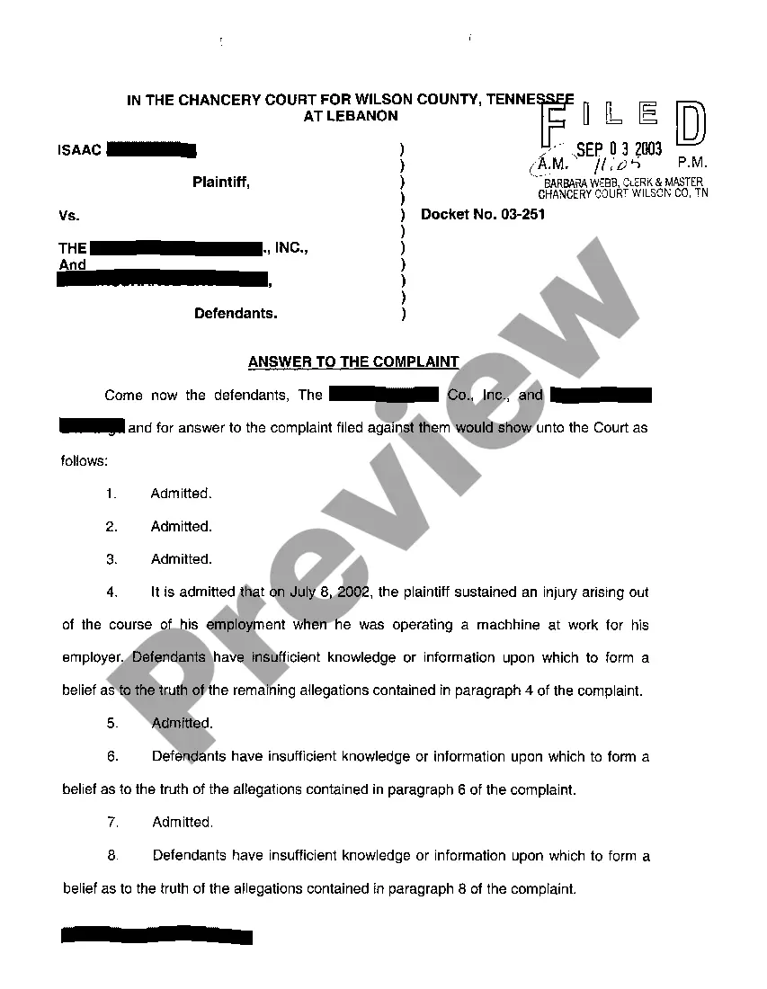 Preview A03 Affidavit regarding service