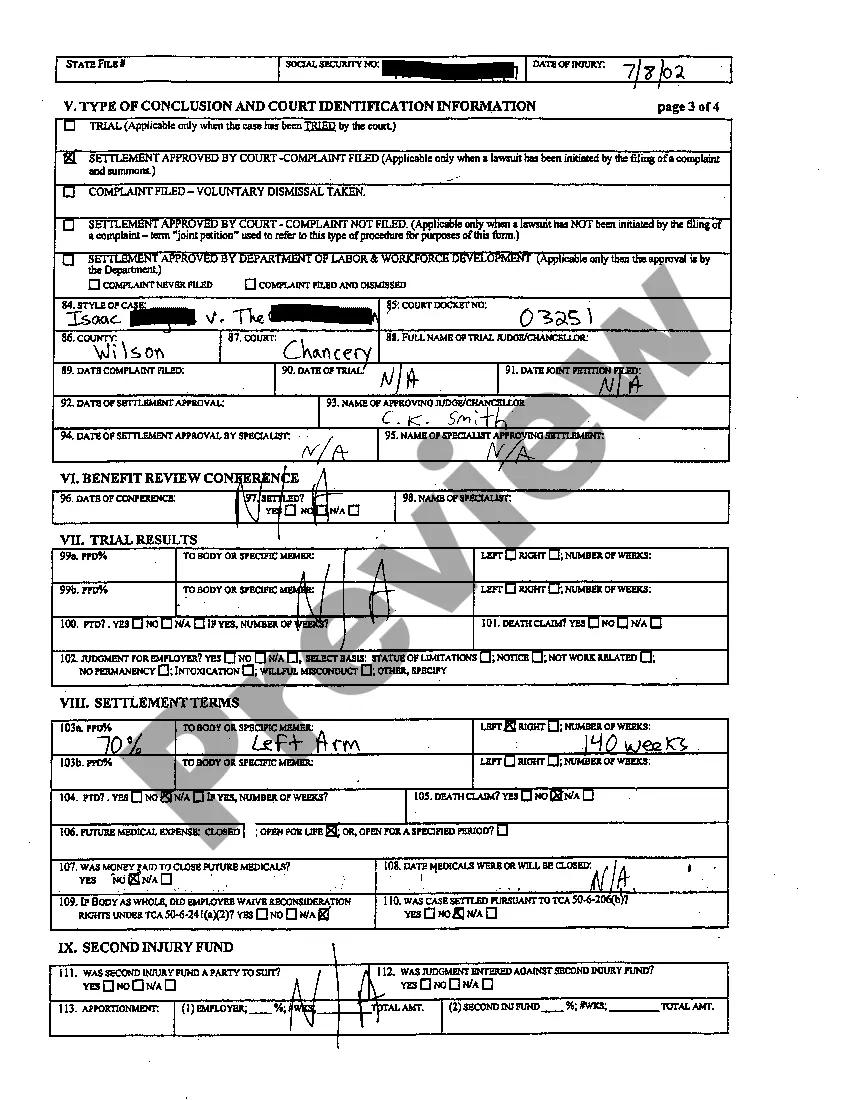 Preview A05 Workers Compensation Statistical Data Form