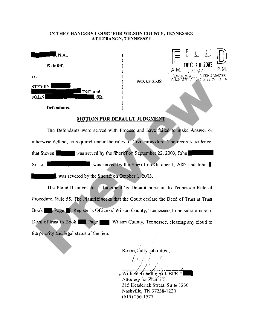 Get A01 Complaint For Quiet Title and Request for Subordination of Lienholder Preview A01 Complaint For Quiet Title and Request for Subordination of Lienholder