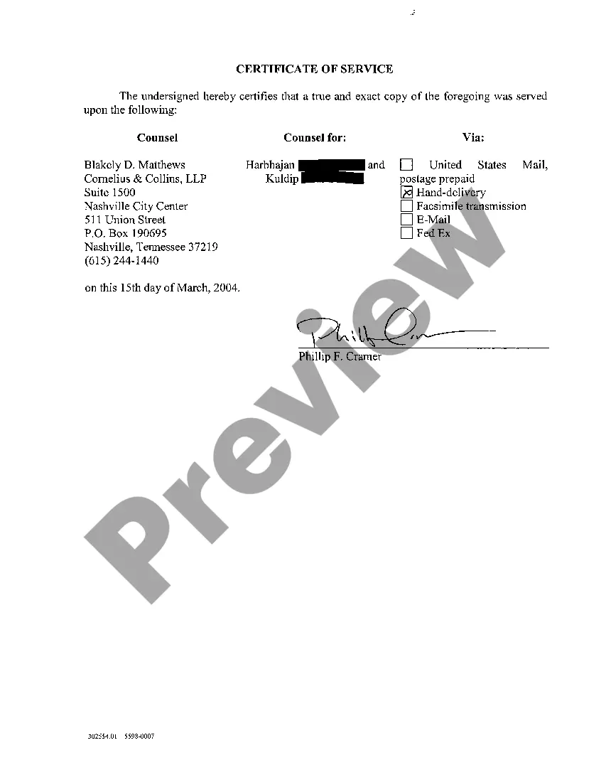 Preview A05 Notice of Filing Response to Motion to Dismiss