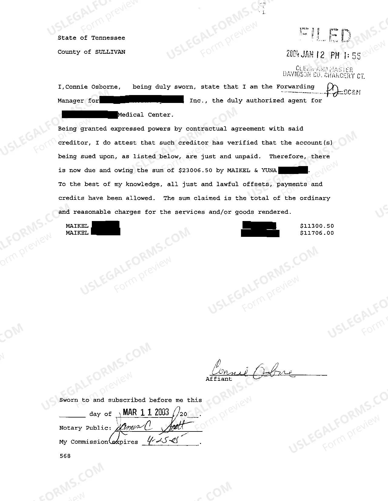 Preview A01 Complaint On Sworn Account