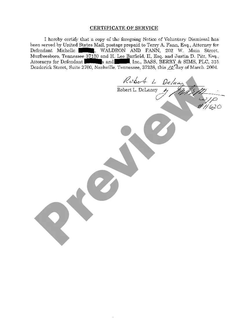 Preview A05 Notice of Voluntary Dismissal