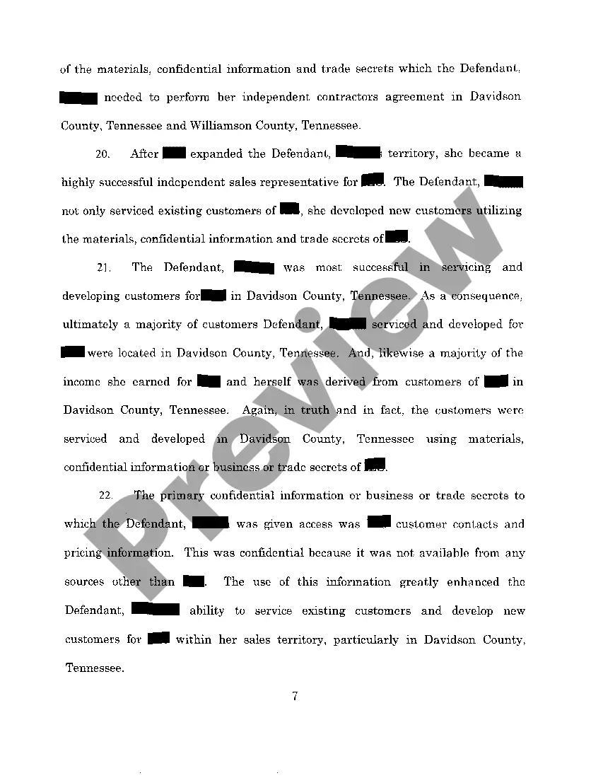 Preview A01 Verified Complaint alleging violation of confidentiality agreement