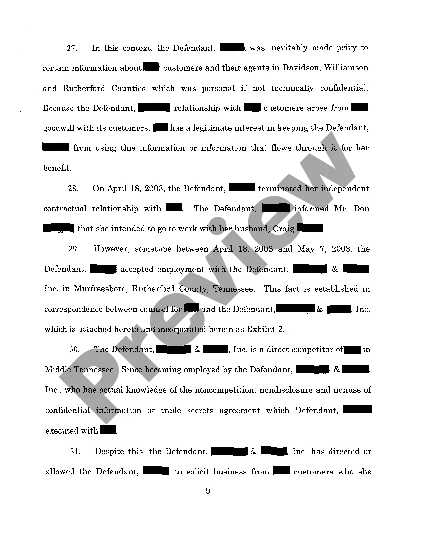 Preview A01 Verified Complaint alleging violation of confidentiality agreement
