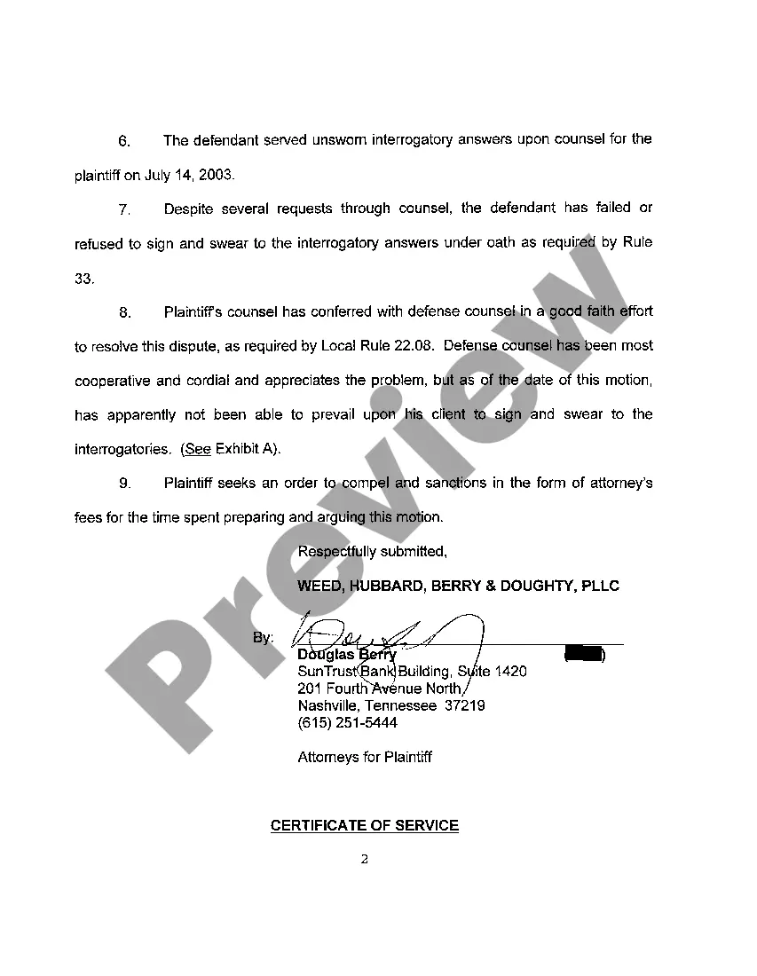 Preview A03 Motion To Compel Discovery