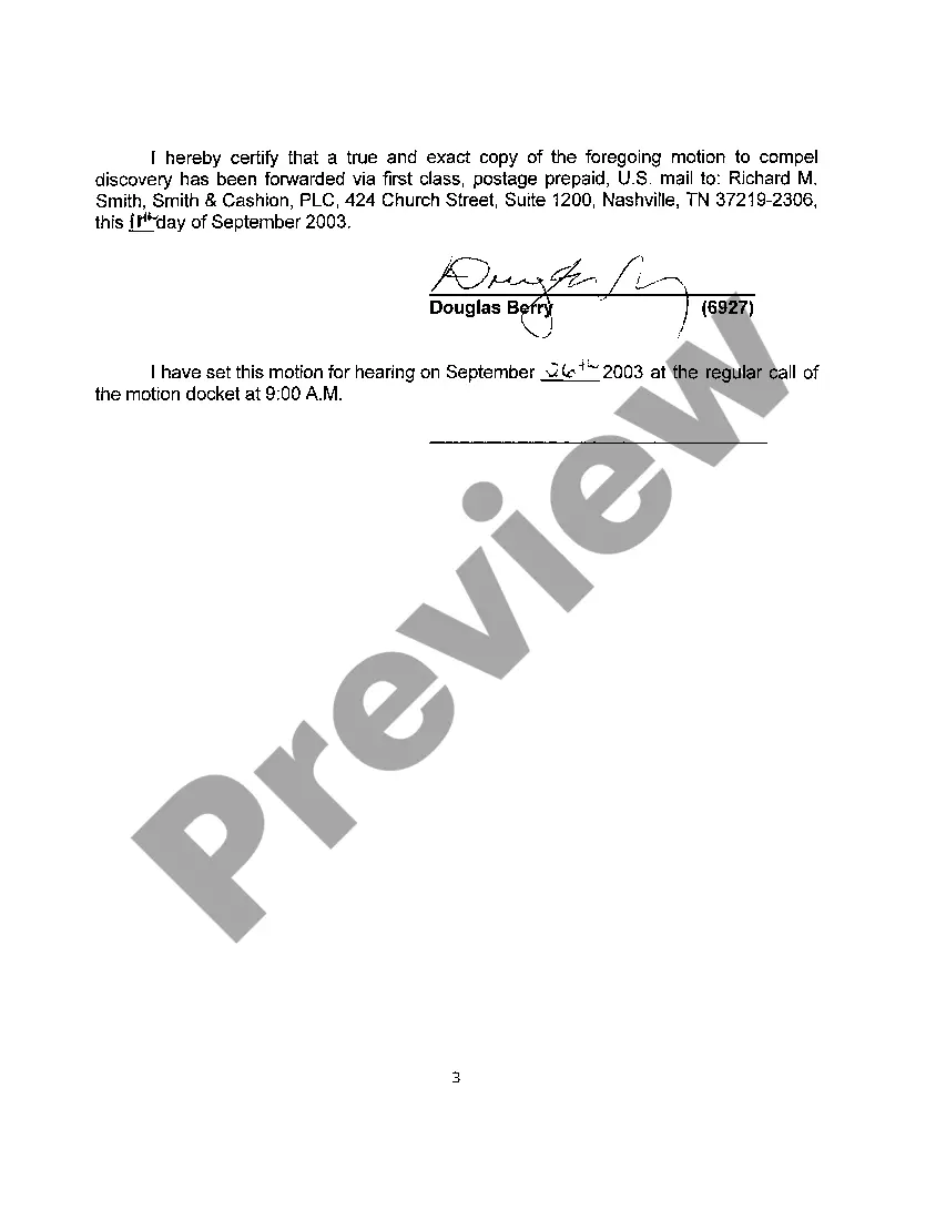 Preview A03 Motion To Compel Discovery
