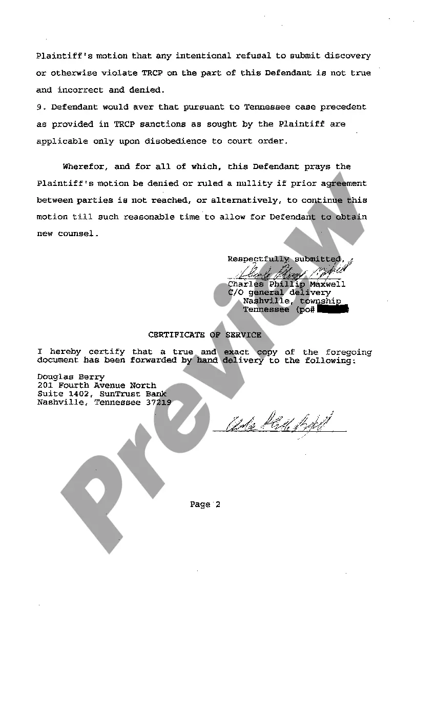 Preview A05 Defendants Response To Motion To Compel