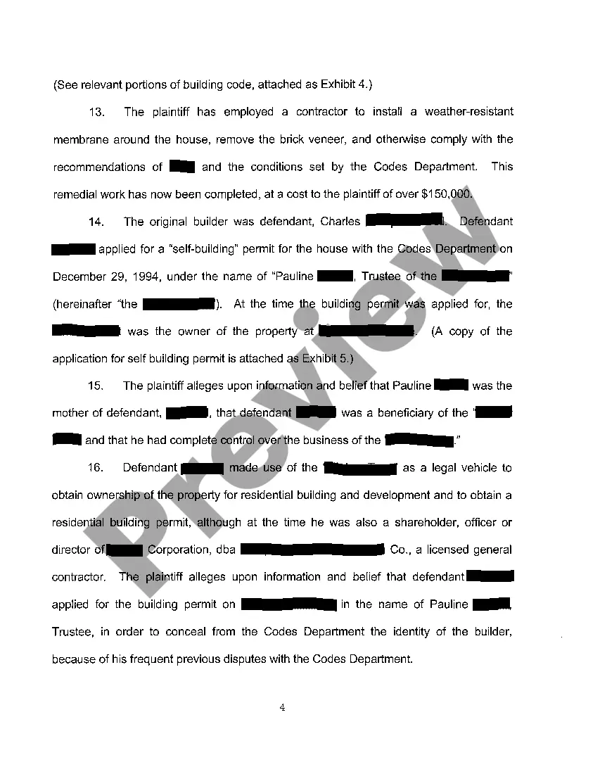 Preview A01 Complaint regarding Misrepresentations in Sales Contract