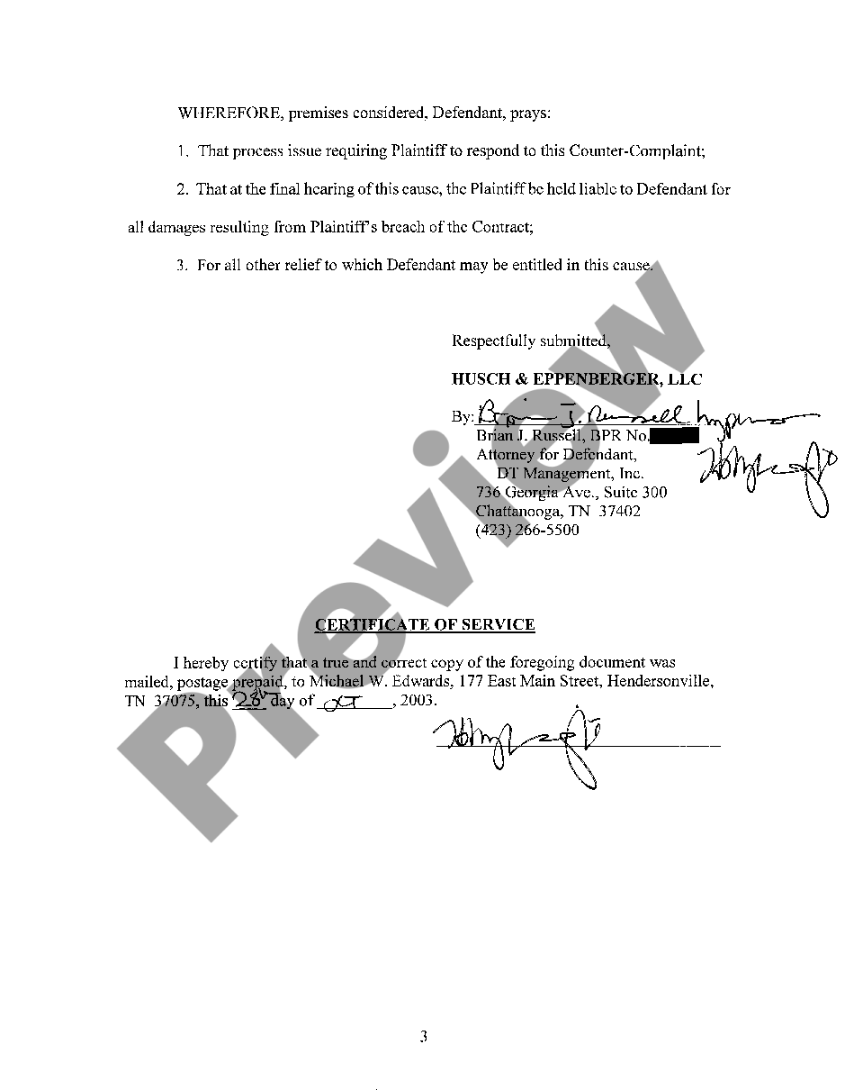 page 2 A04 Defendant's Supplemental Counterclaim for Breach of Contract preview