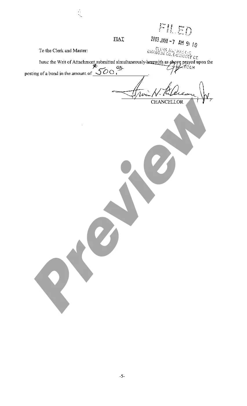 Preview A01 Complaint for Attachment for work performed at Hotel