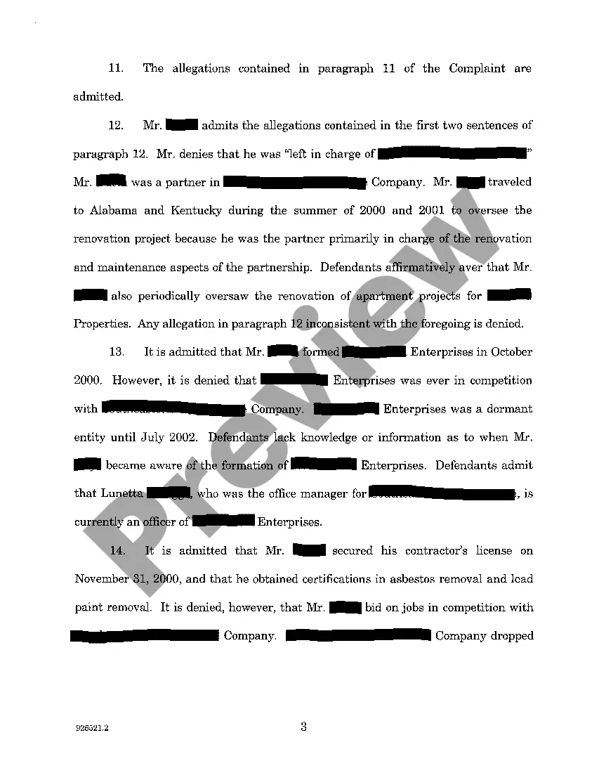 Preview A02 Sworn Answer And Counterclaim