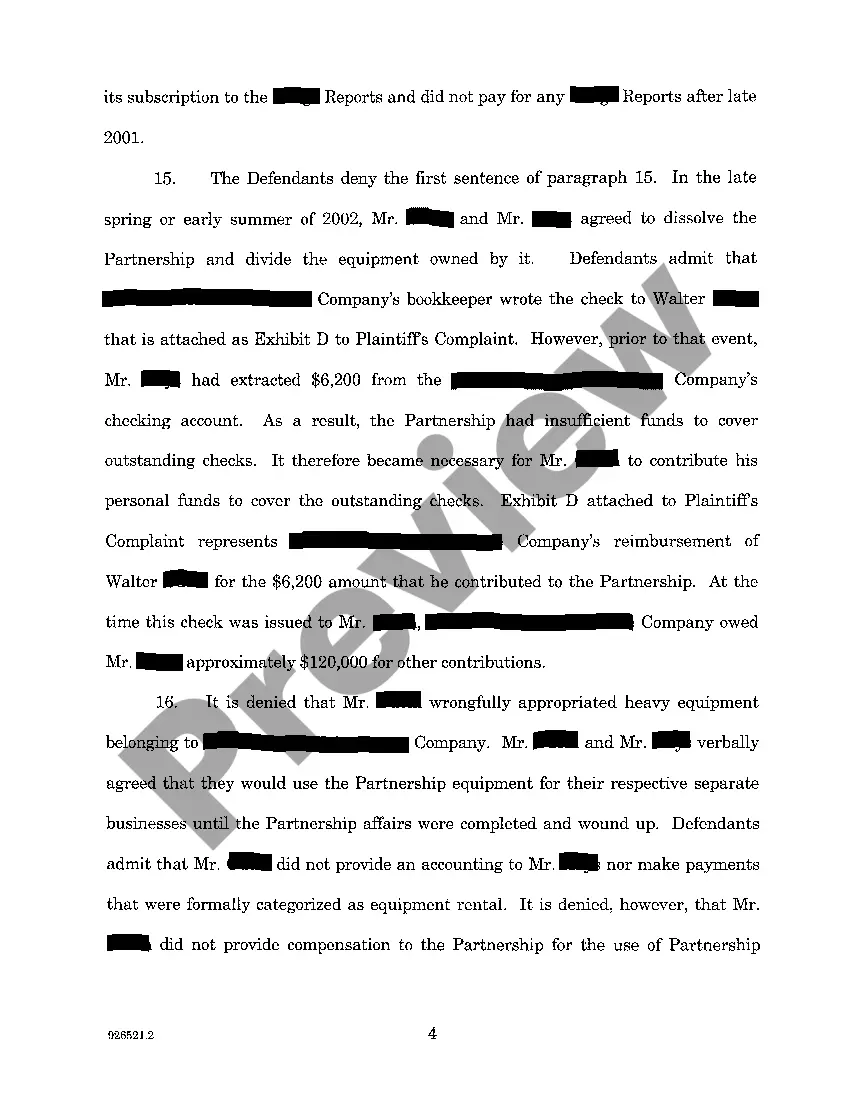 Preview A02 Sworn Answer And Counterclaim