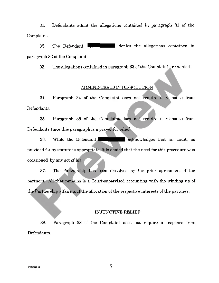 Preview A02 Sworn Answer And Counterclaim