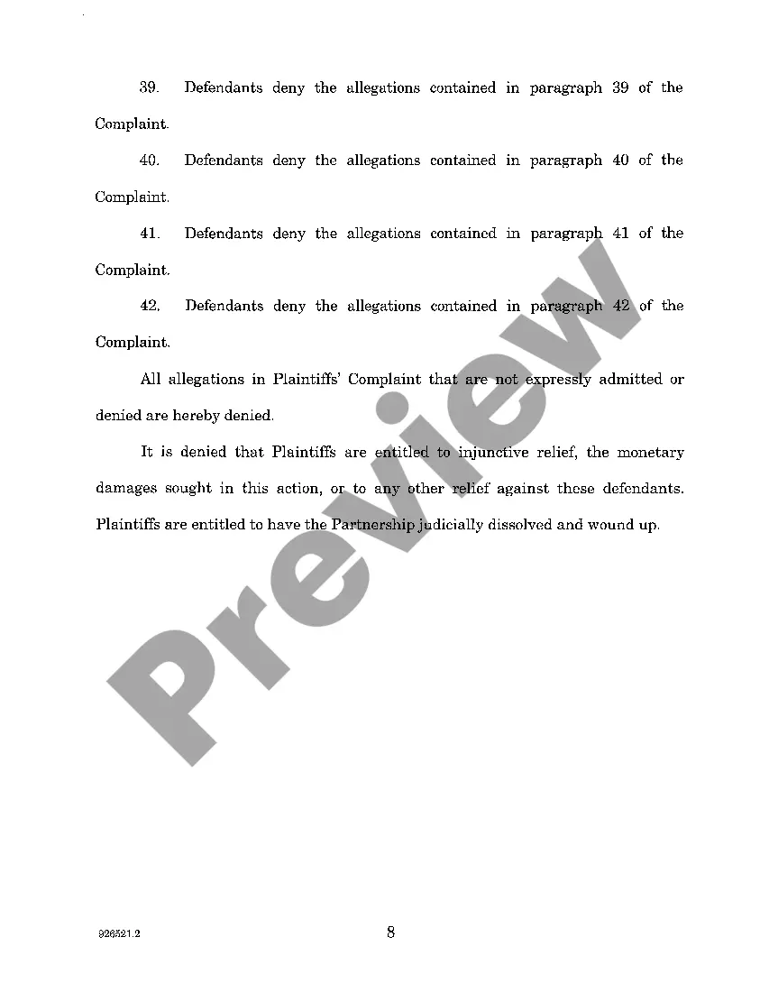 Preview A02 Sworn Answer And Counterclaim