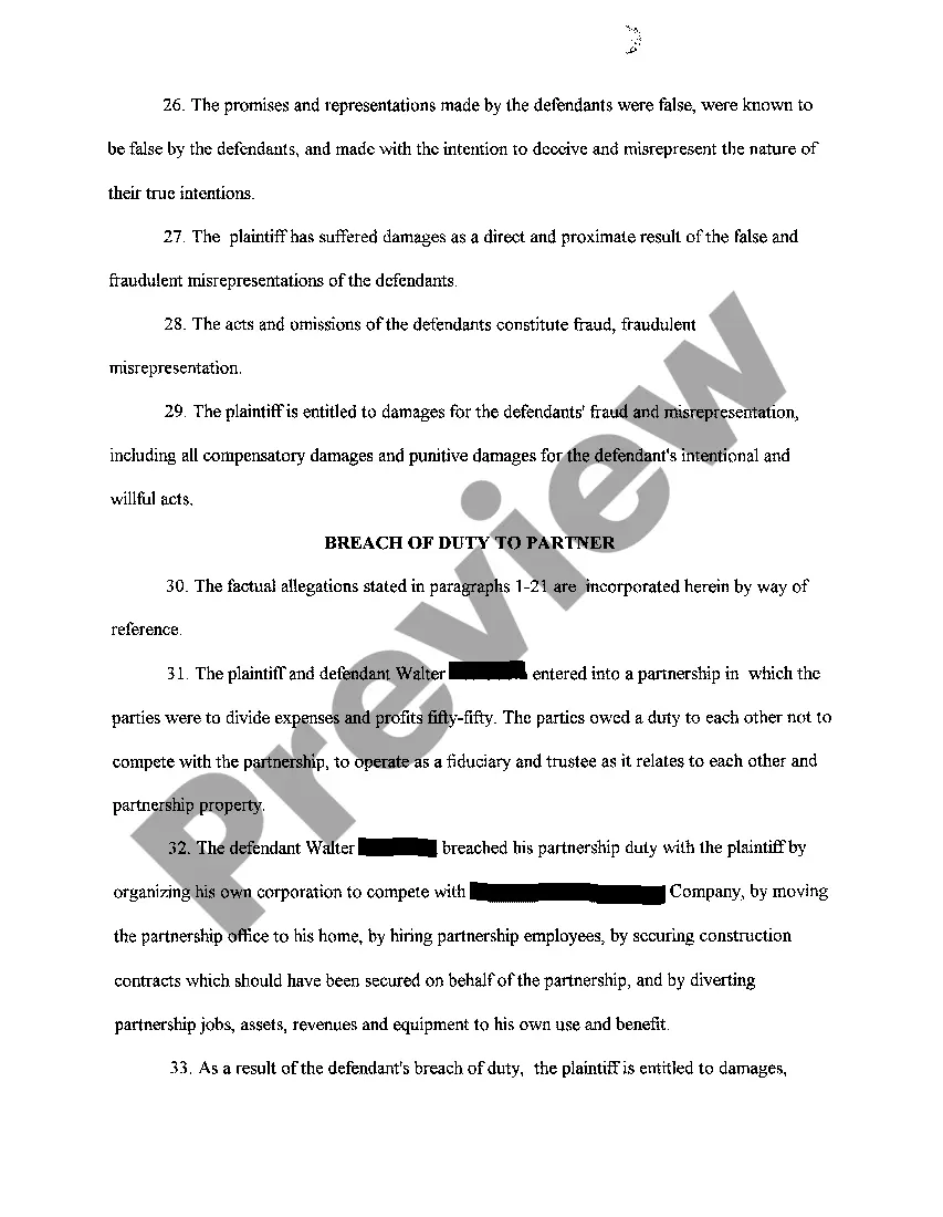 Preview A01 Complaint seeking Dissolution and Split of Assets