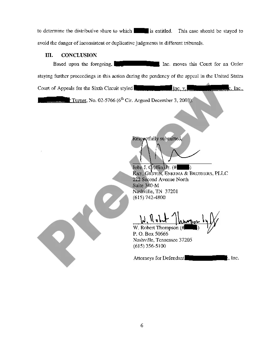 Preview A04 Memorandum In Support of Motion For Stay of Proceedings