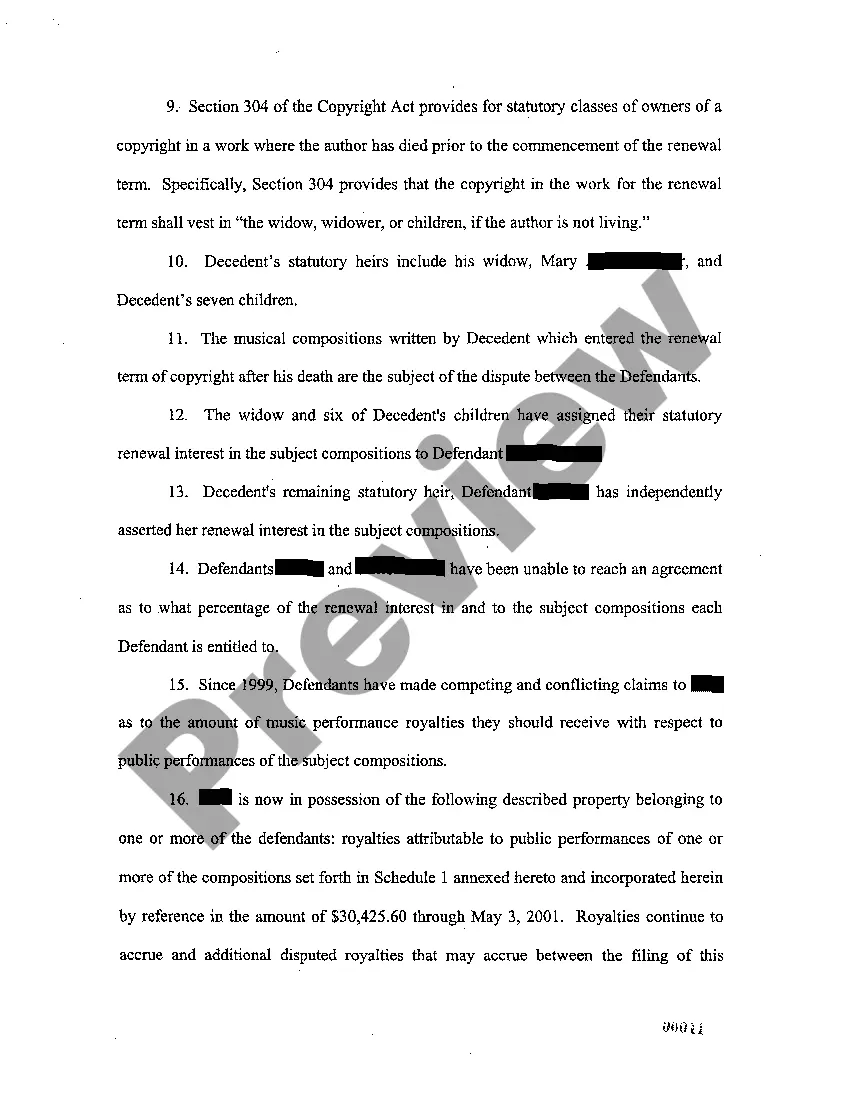 Get A05 Complaint For Interpleader And Declaratory Relief Preview A05 Complaint For Interpleader And Declaratory Relief