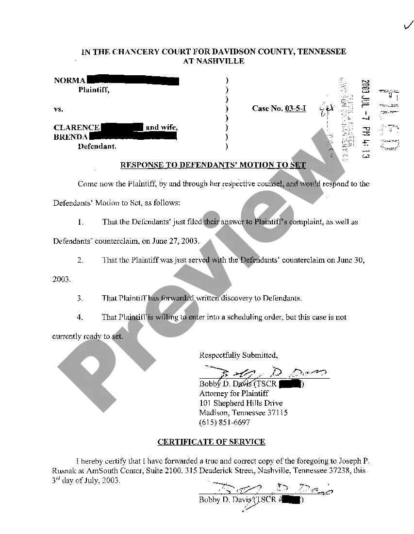 Preview A03 Motion To Set date for hearing